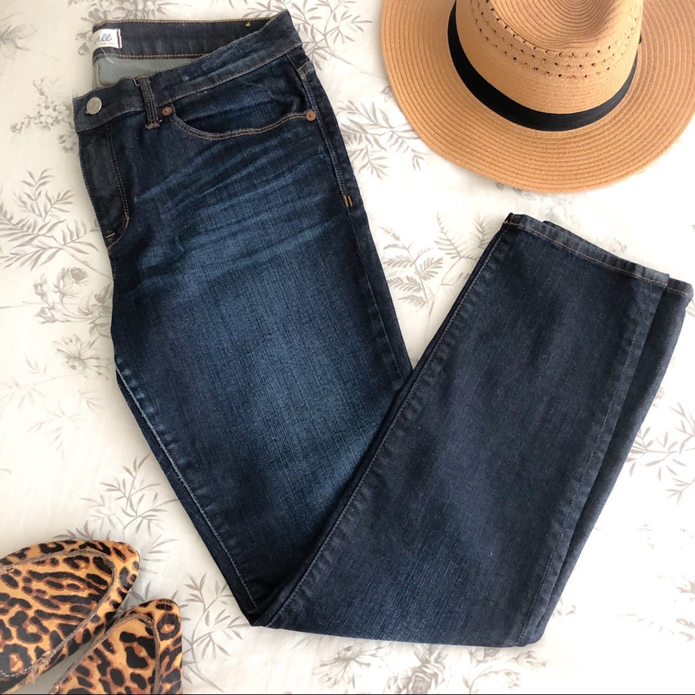 Madewell- Dark Wash Slim Strait-Leg Pants
